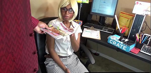  New Black Secretary Get Butt Spanked For Mistakes, Innocent Ebony Geek Msnovember Booty Painfully Whooped By Her Weird Boss Who Dominates His Employes With A Wooden Ruler Paddle Reality Porn On Sheisnovember
